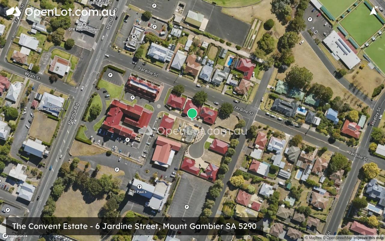 Satellite image for The Convent Estate - 6 Jardine Street, Mount Gambier SA 5290