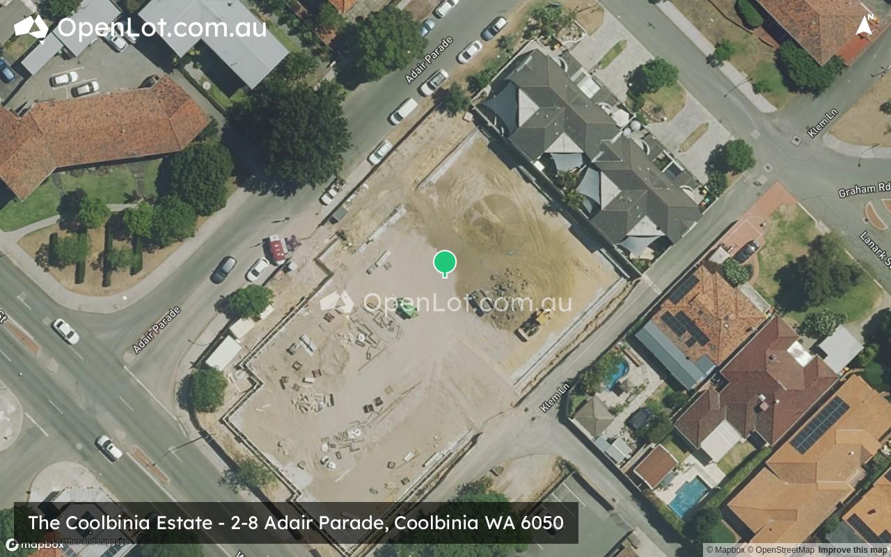 Satellite image for The Coolbinia Estate - 2-8 Adair Parade, Coolbinia WA 6050