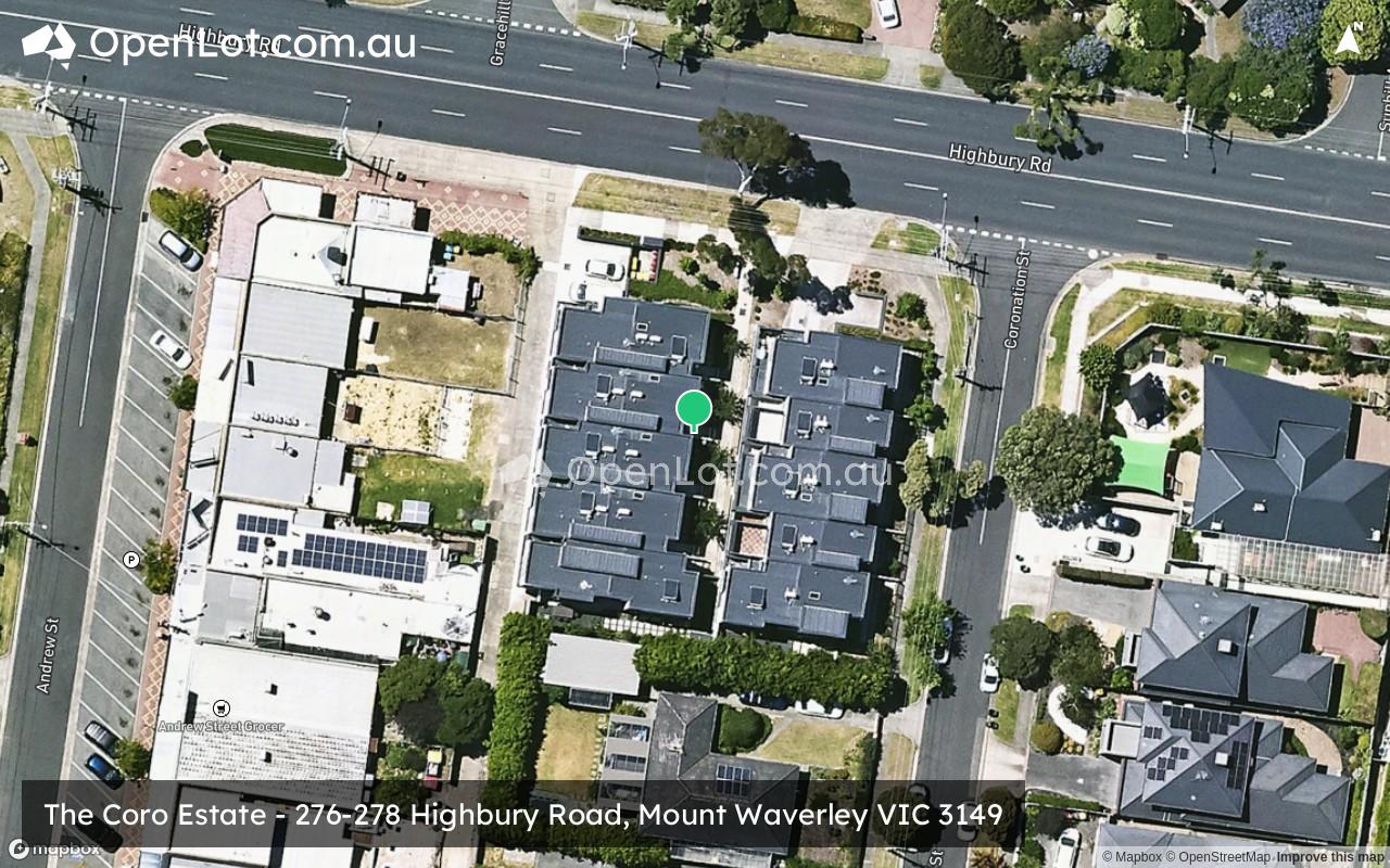 Satellite image for The Coro Estate - 276-278 Highbury Road, Mount Waverley VIC 3149