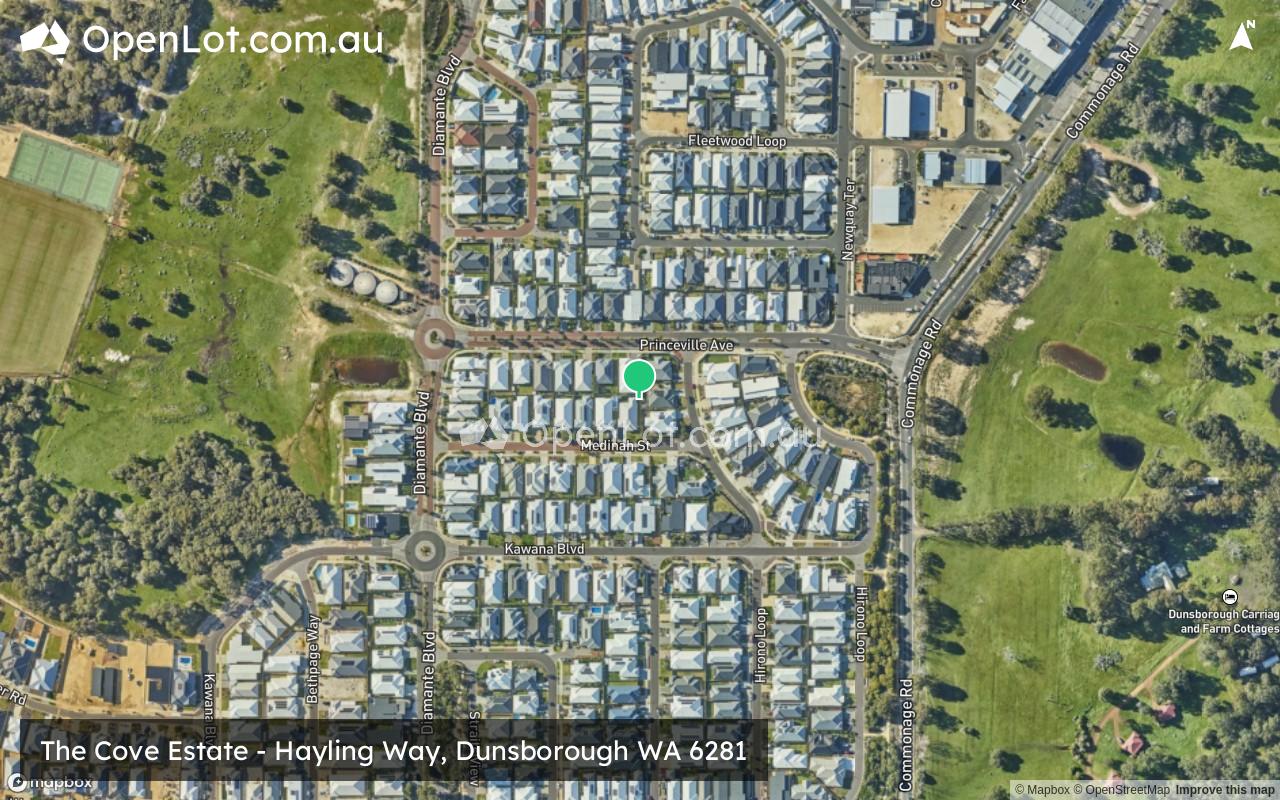 Satellite image for The Cove Estate - Hayling Way, Dunsborough WA 6281