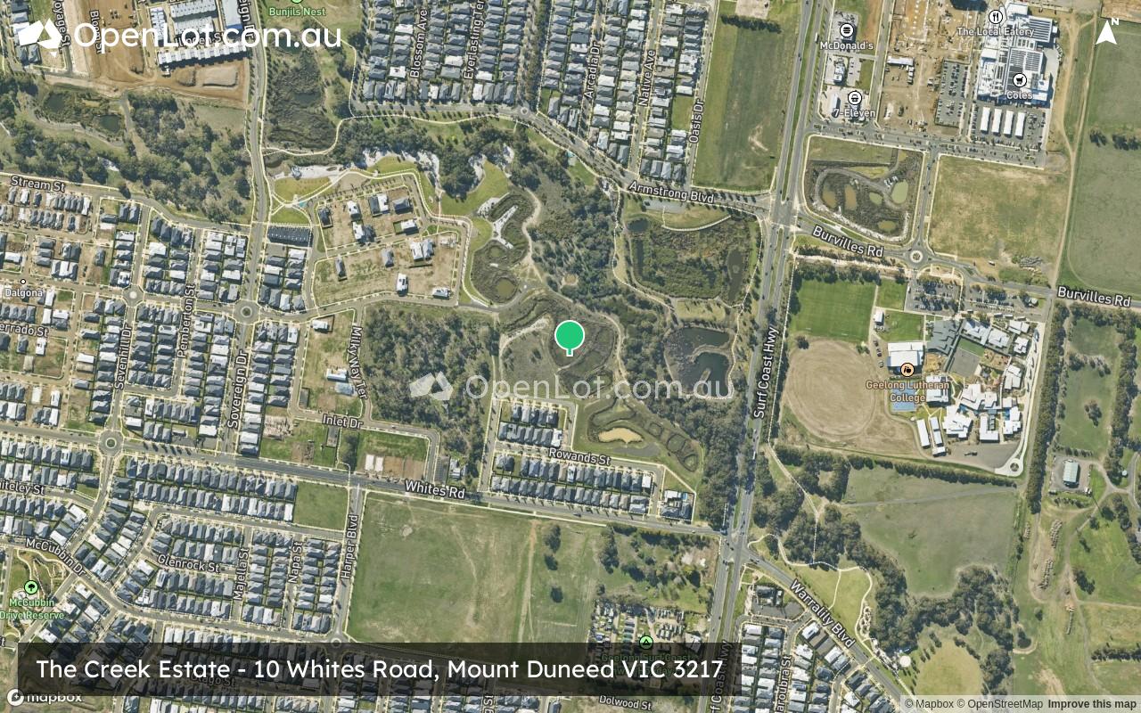 Satellite image for The Creek Estate - 10 Whites Road, Mount Duneed VIC 3217