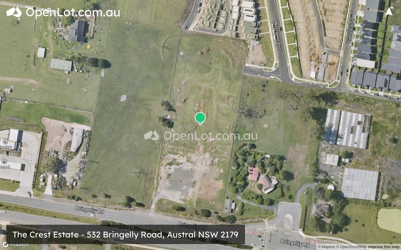 Satellite image for The Crest Estate - 532 Bringelly Road, Austral NSW 2179