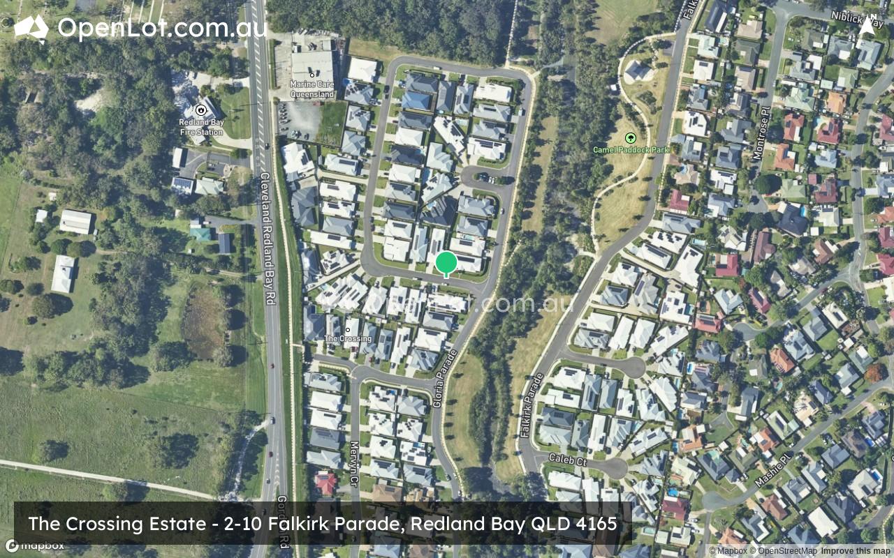 Satellite image for The Crossing Estate - 2-10 Falkirk Parade, Redland Bay QLD 4165