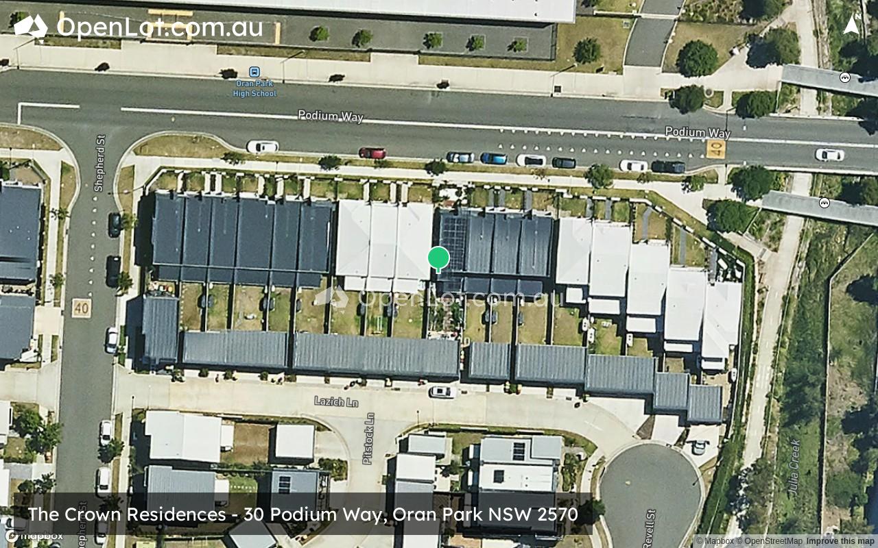 Satellite image for The Crown Residences - 30 Podium Way, Oran Park NSW 2570