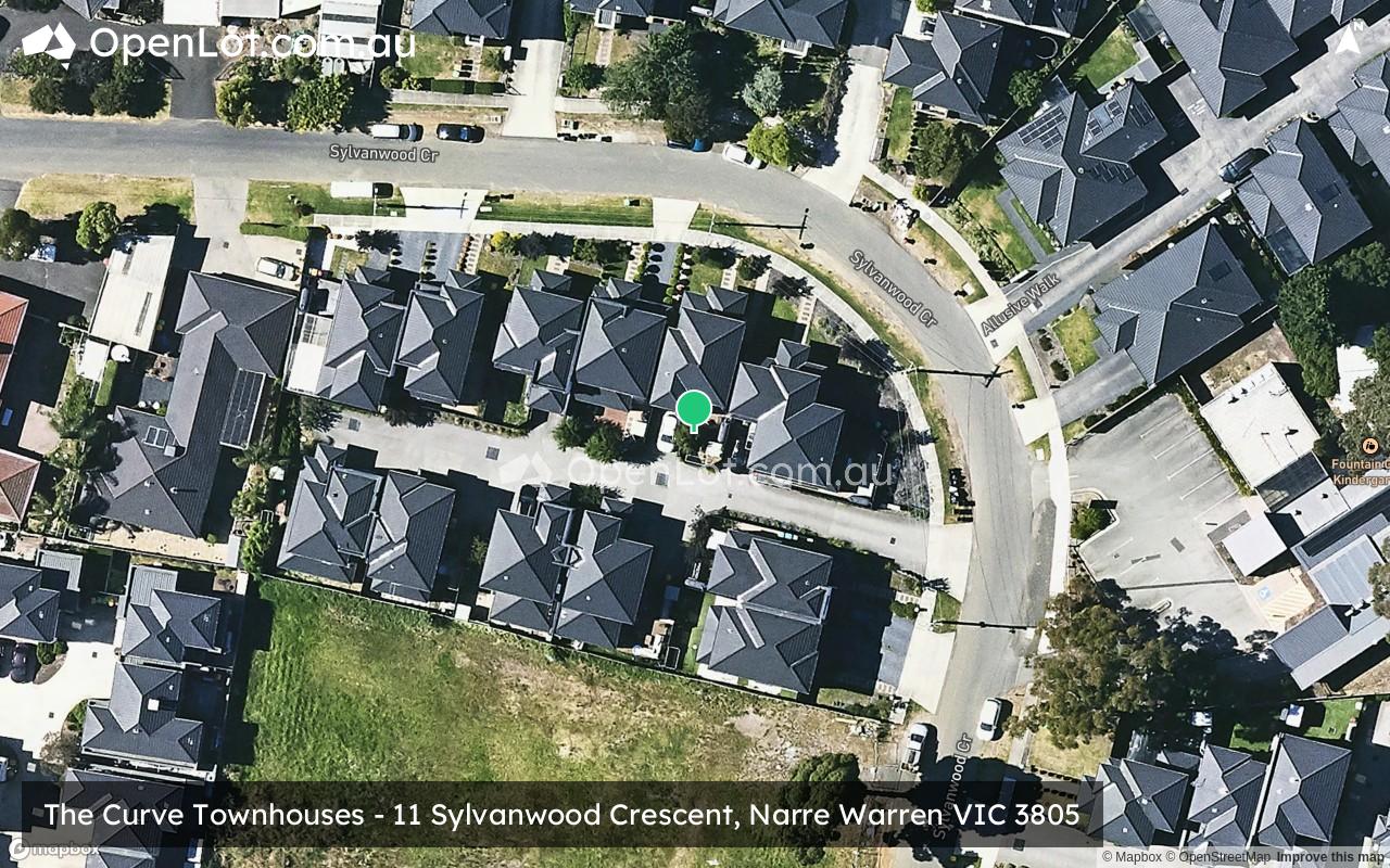 Satellite image for The Curve Townhouses - 11 Sylvanwood Crescent, Narre Warren VIC 3805