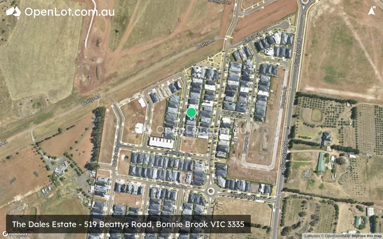 Satellite image for The Dales Estate - 519 Beattys Road, Bonnie Brook VIC 3335