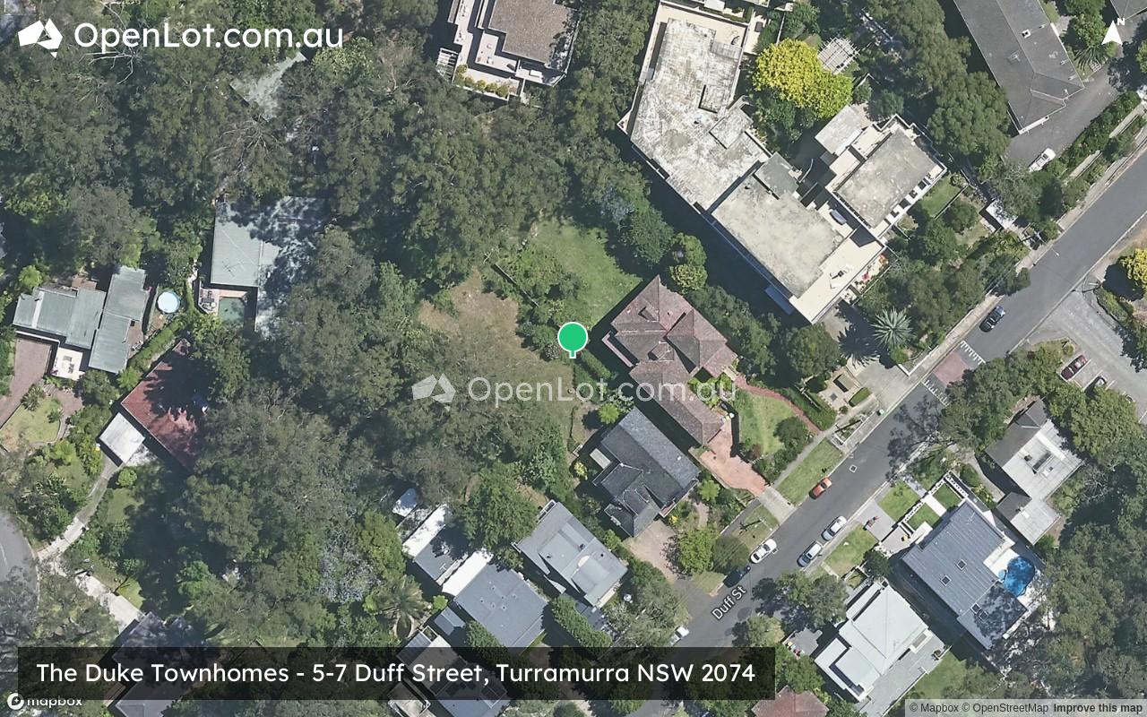 Satellite image for The Duke Townhomes - 5-7 Duff Street, Turramurra NSW 2074