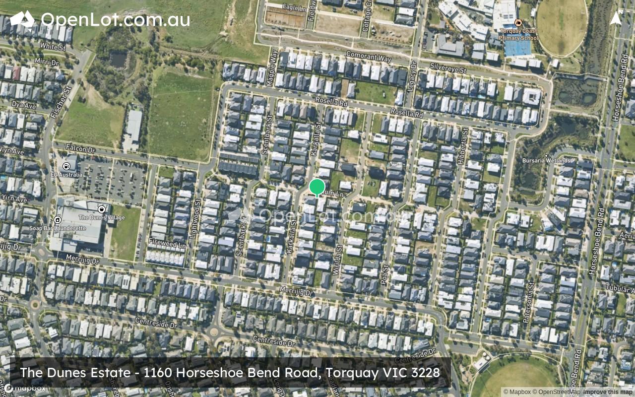 Satellite image for The Dunes Estate - 1160 Horseshoe Bend Road, Torquay VIC 3228