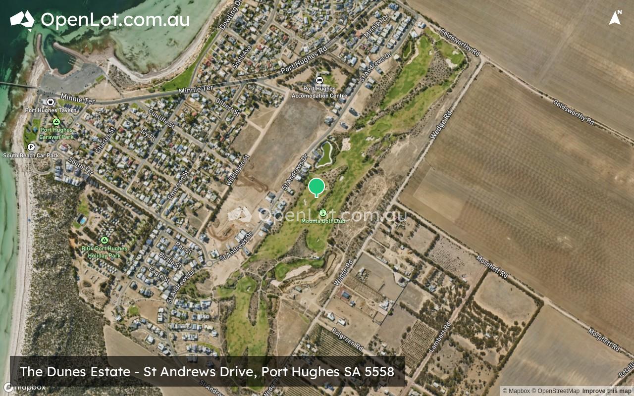 Satellite image for The Dunes Estate - St Andrews Drive, Port Hughes SA 5558