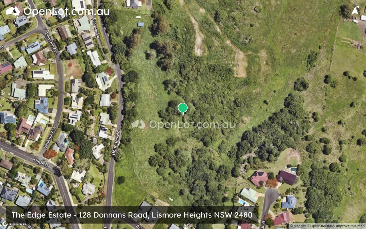 Satellite image for The Edge Estate - 128 Donnans Road, Lismore Heights NSW 2480