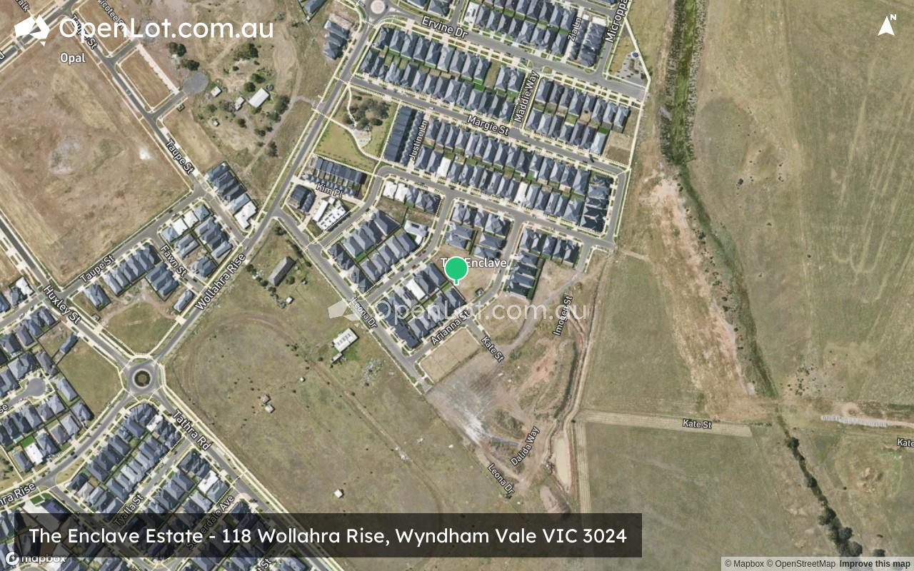Satellite image for The Enclave Estate - 118 Wollahra Rise, Wyndham Vale VIC 3024