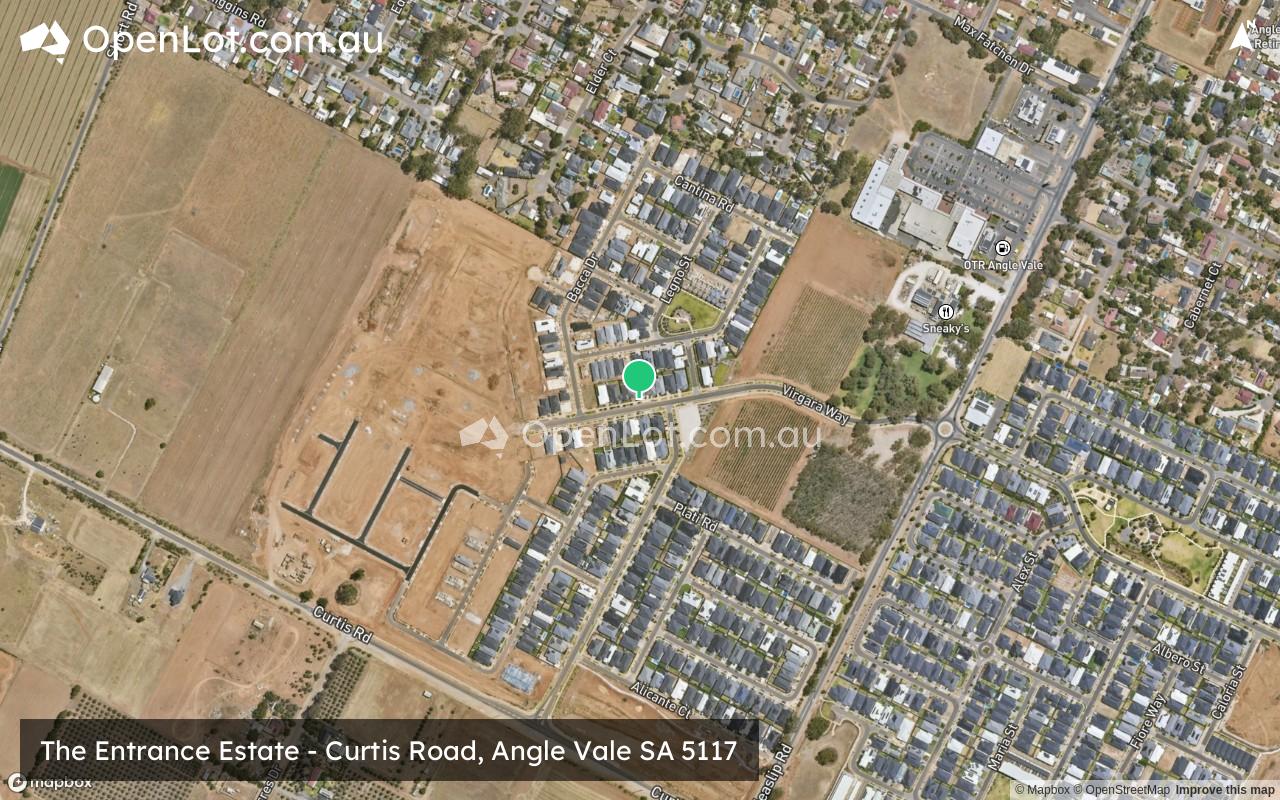 Satellite image for The Entrance Estate - Curtis Road, Angle Vale SA 5117