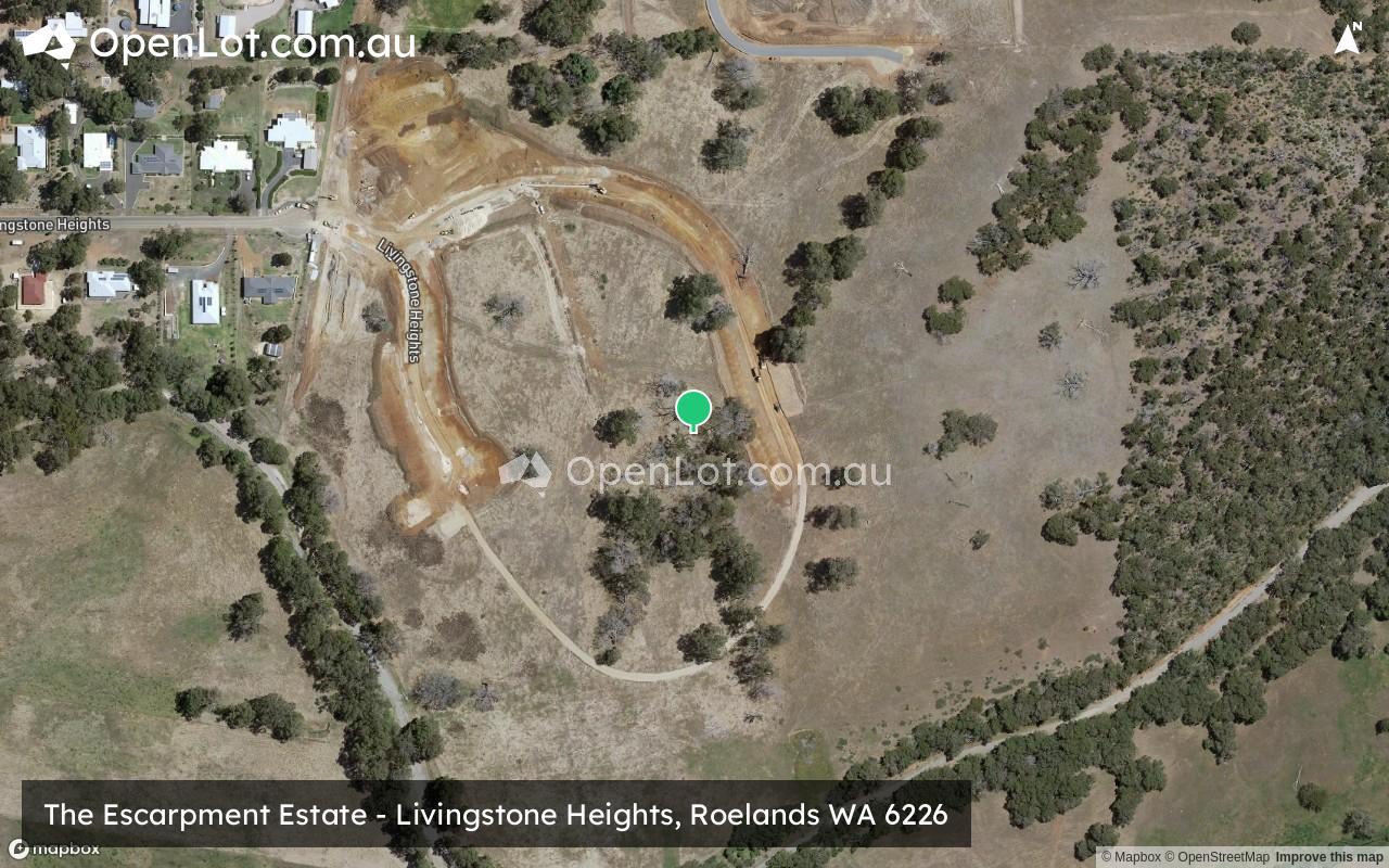Satellite image for The Escarpment Estate - Livingstone Heights, Roelands WA 6226