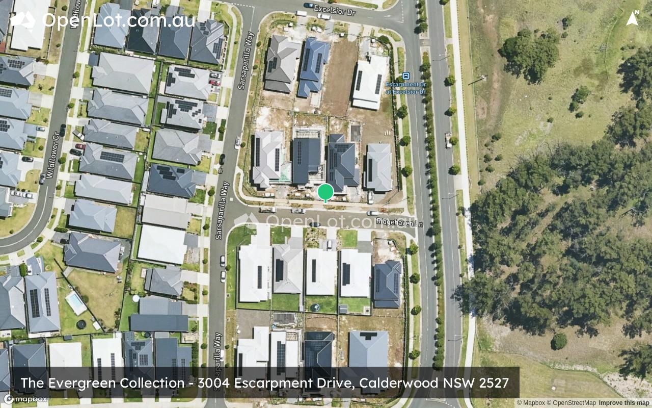 Satellite image for The Evergreen Collection - 3004 Escarpment Drive, Calderwood NSW 2527