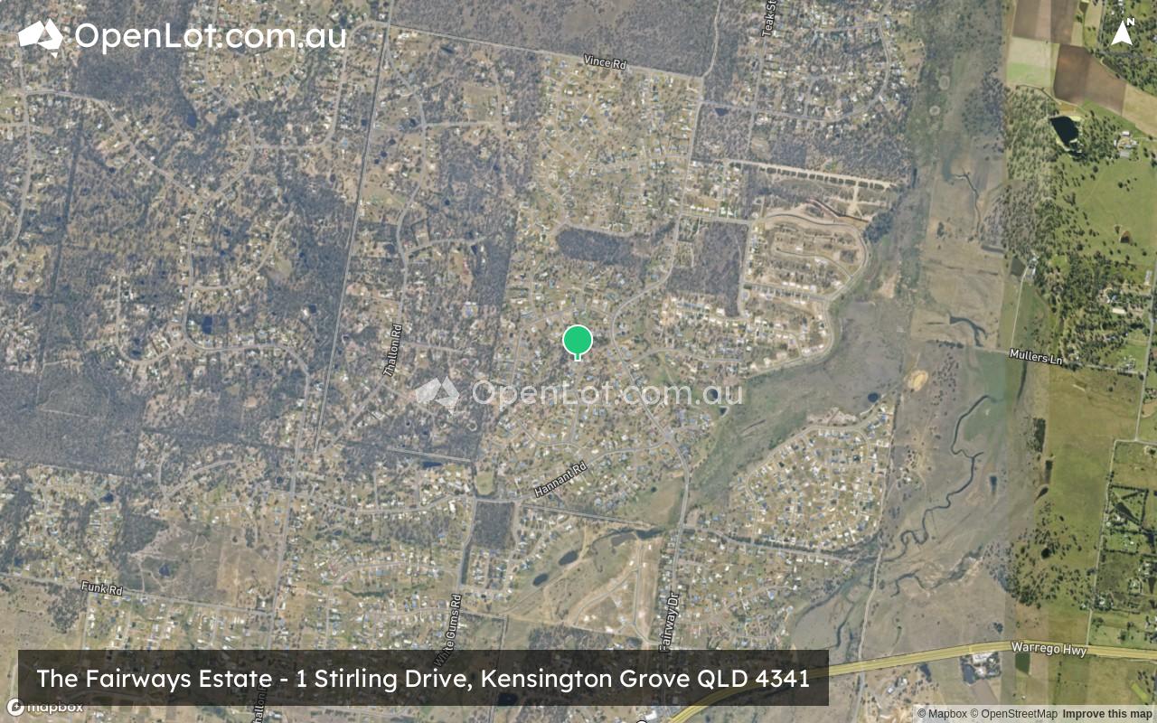 Satellite image for The Fairways Estate - 1 Stirling Drive, Kensington Grove QLD 4341
