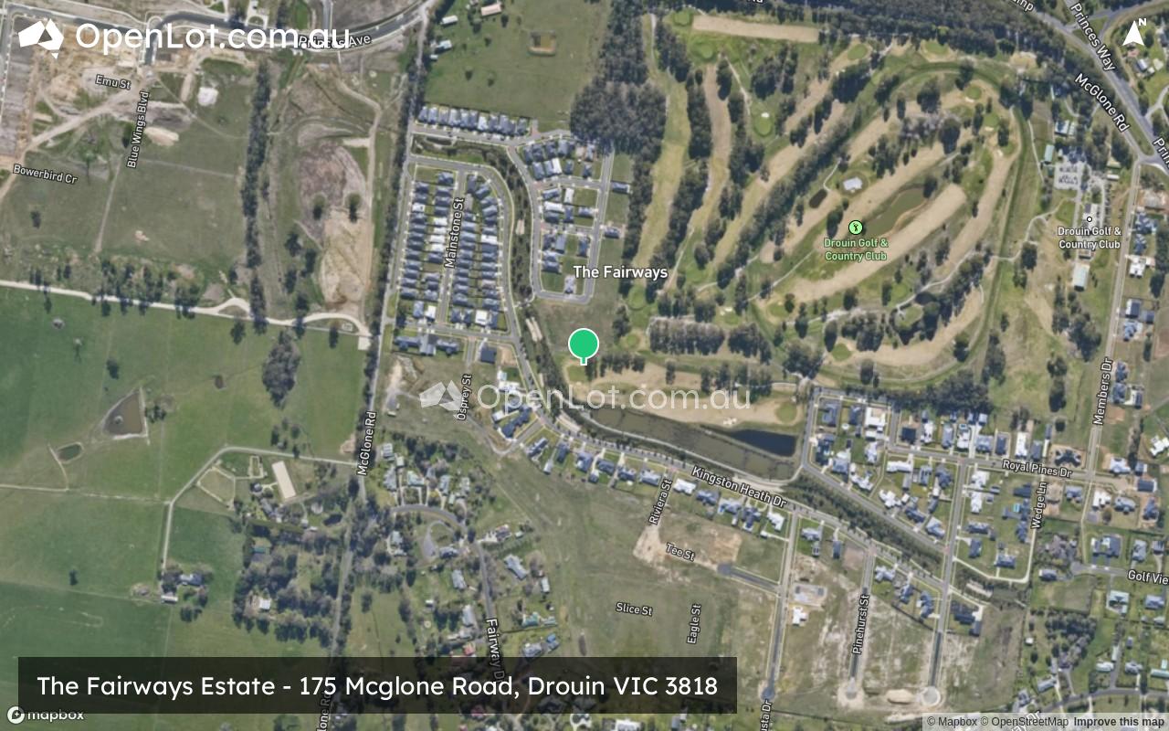 Satellite image for The Fairways Estate - 175 Mcglone Road, Drouin VIC 3818