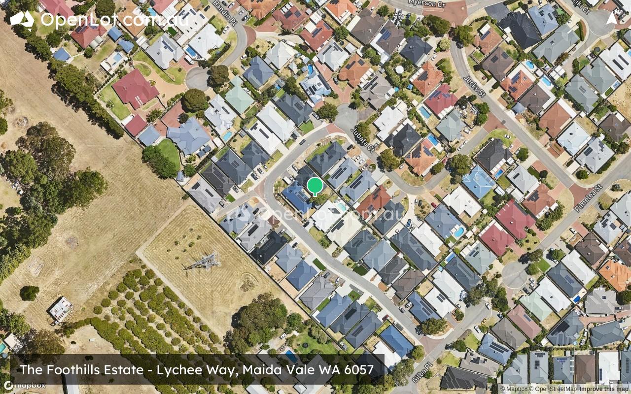 Satellite image for The Foothills Estate - Lychee Way, Maida Vale WA 6057