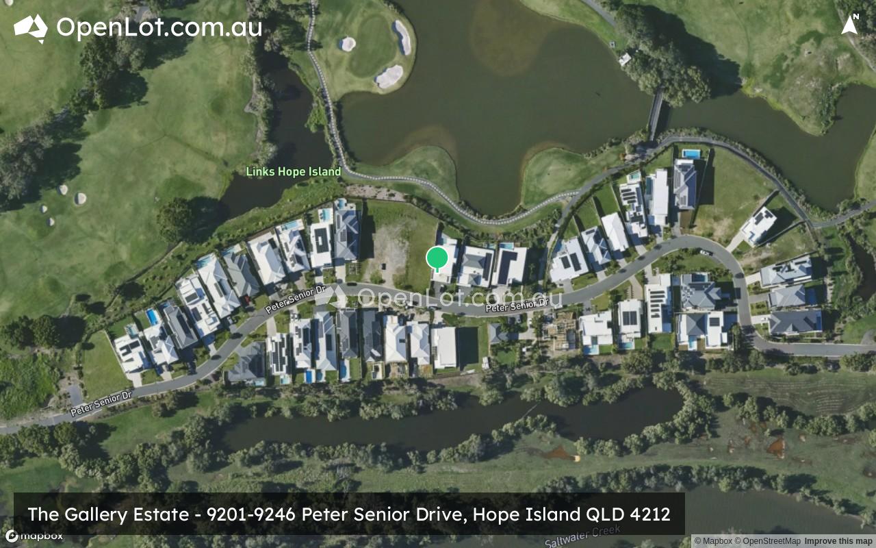 Satellite image for The Gallery Estate - 9201-9246 Peter Senior Drive, Hope Island QLD 4212