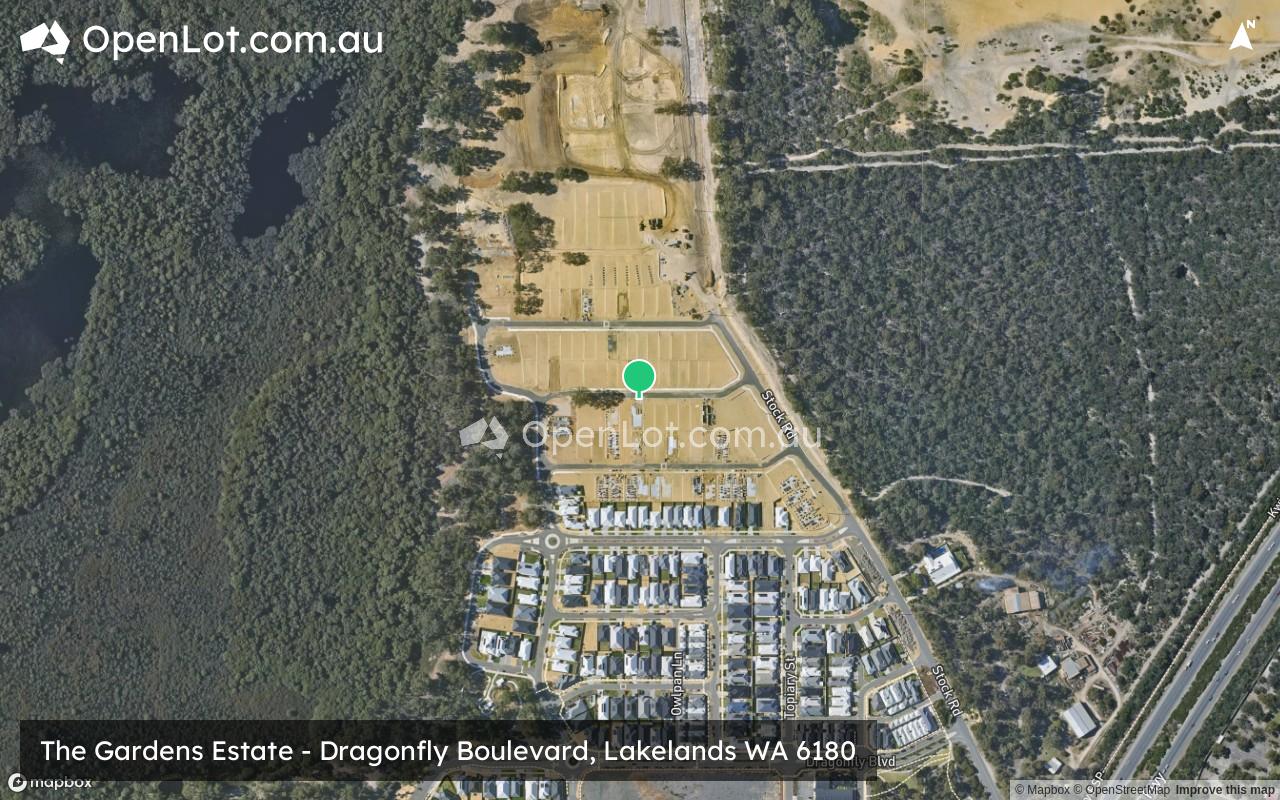 Satellite image for The Gardens Estate - Dragonfly Boulevard, Lakelands WA 6180