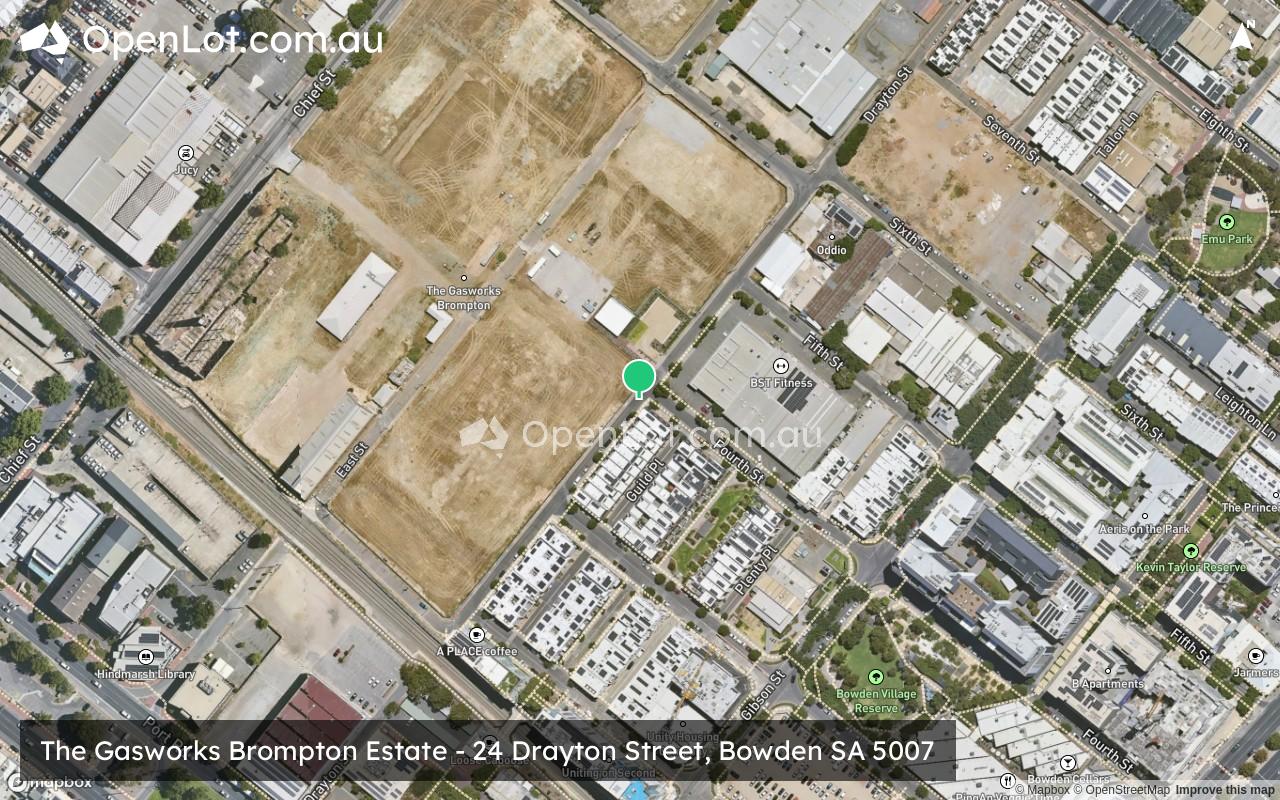 Satellite image for Bowden Gasworks Estate - 4 Third Street, Bowden SA 5007