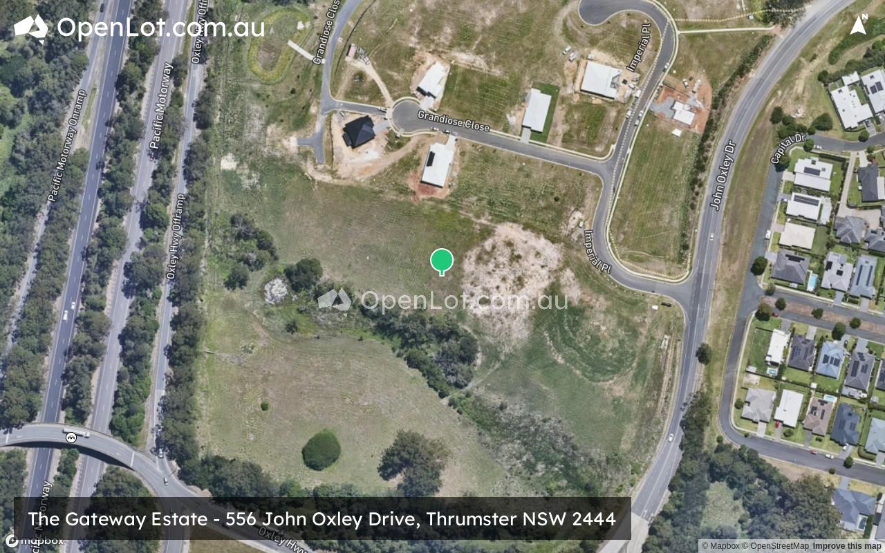 Satellite image for The Gateway Estate - 556 John Oxley Drive, Thrumster NSW 2444
