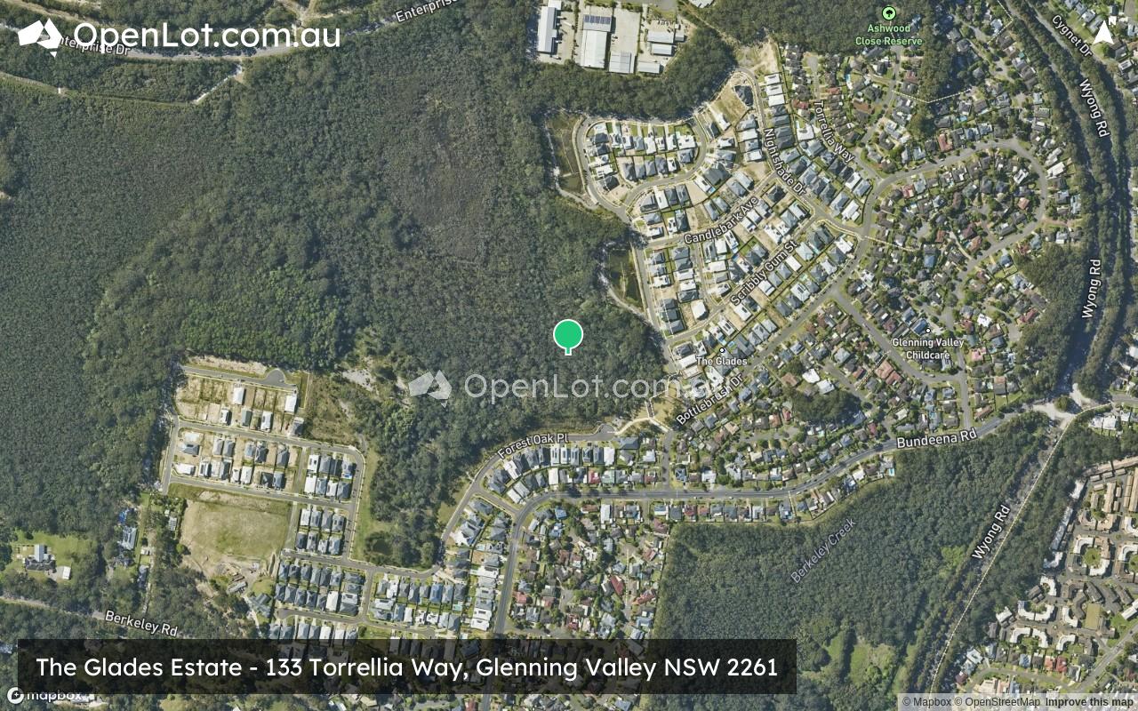 Satellite image for The Glades Estate - 133 Torrellia Way, Glenning Valley NSW 2261