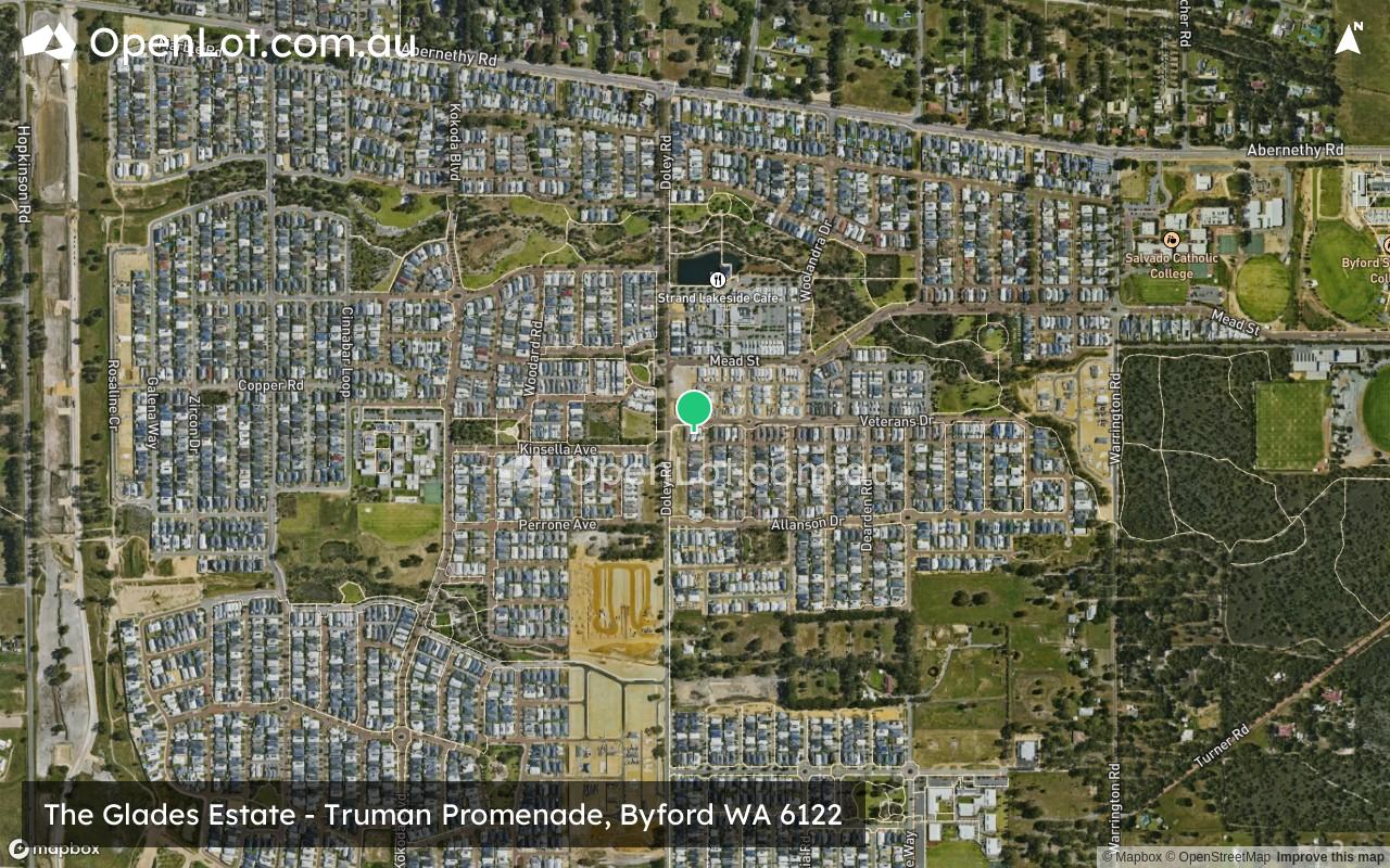 Satellite image for The Glades Estate - Truman Promenade, Byford WA 6122