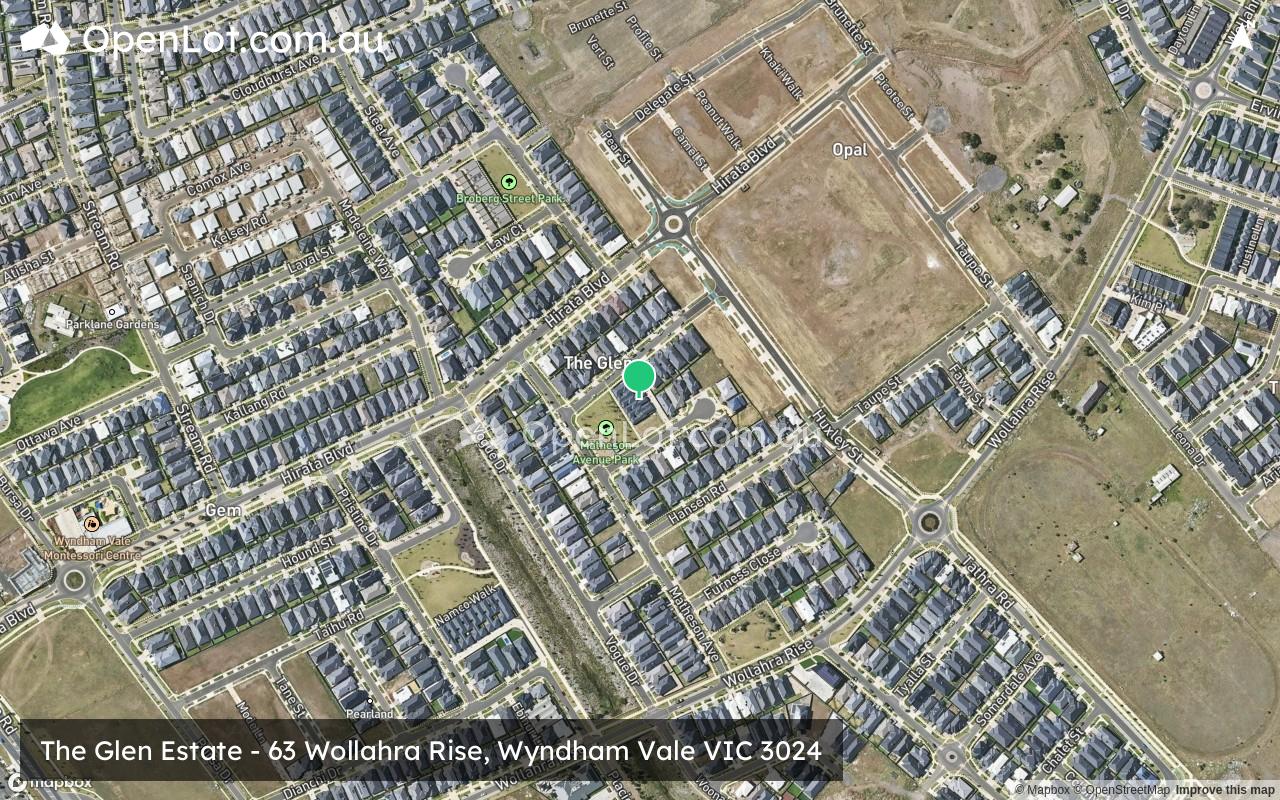 Satellite image for The Glen Estate - 63 Wollahra Rise, Wyndham Vale VIC 3024