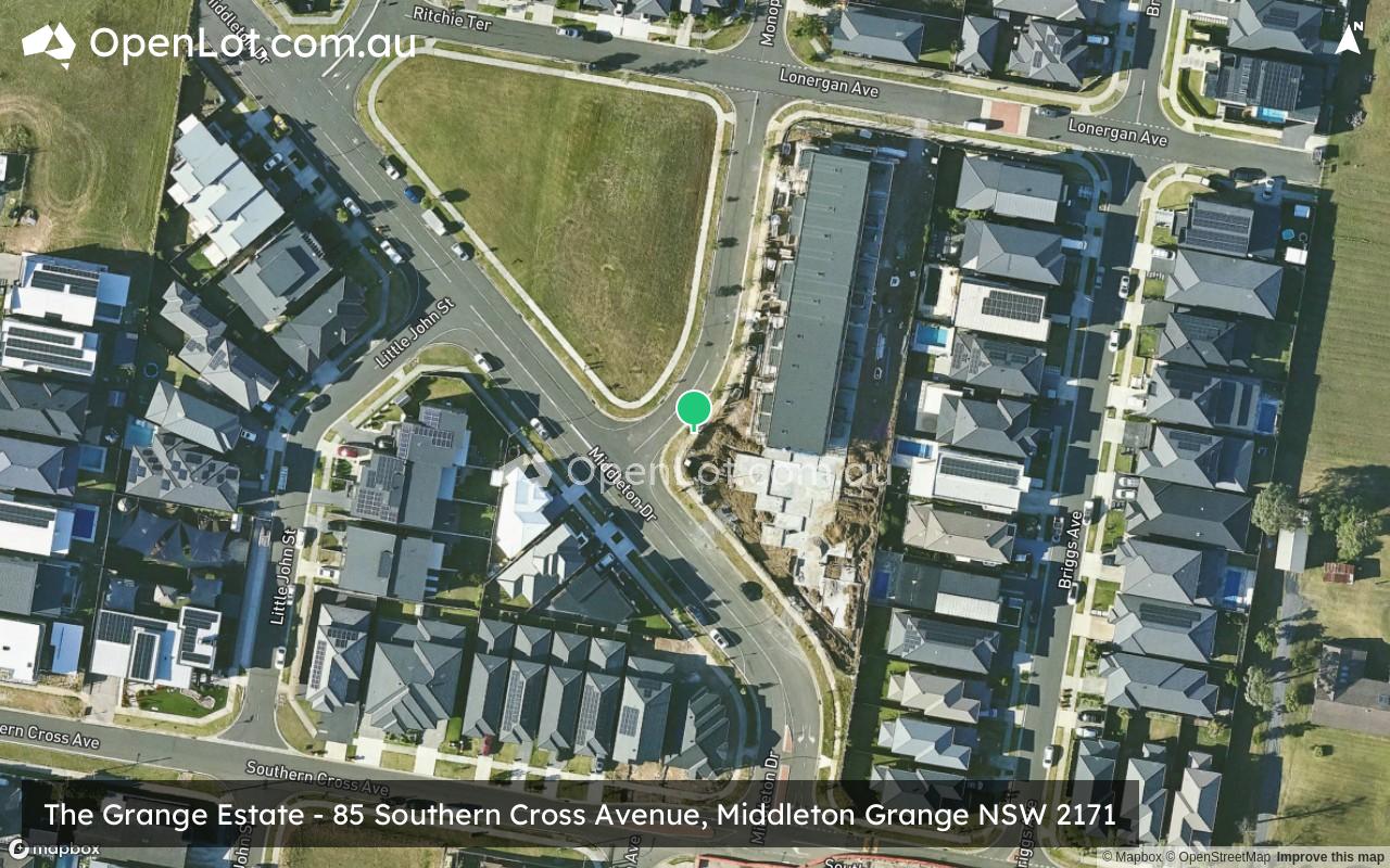 Satellite image for The Grange Estate - 85 Southern Cross Avenue, Middleton Grange NSW 2171