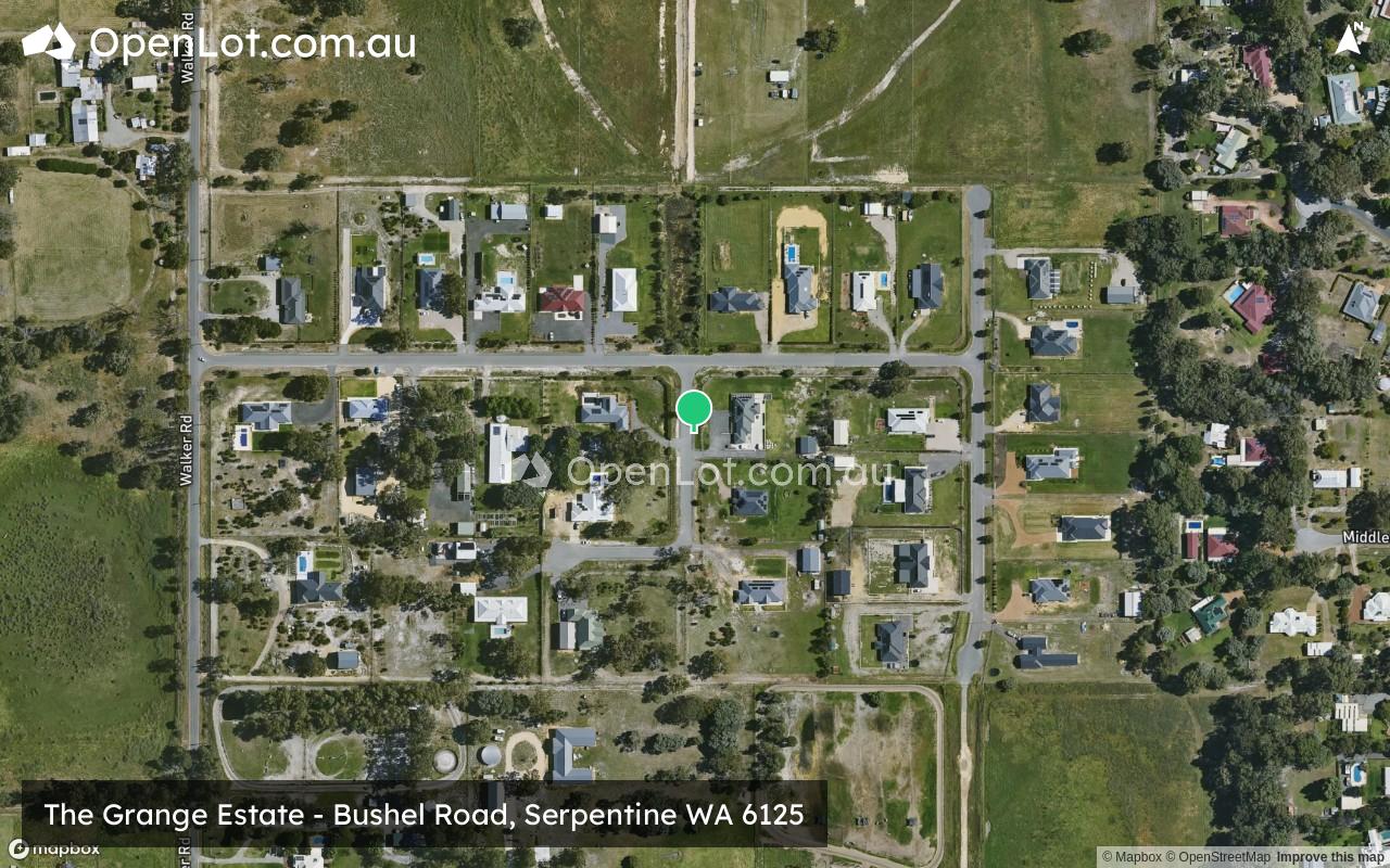 Satellite image for The Grange Estate - Bushel Road, Serpentine WA 6125