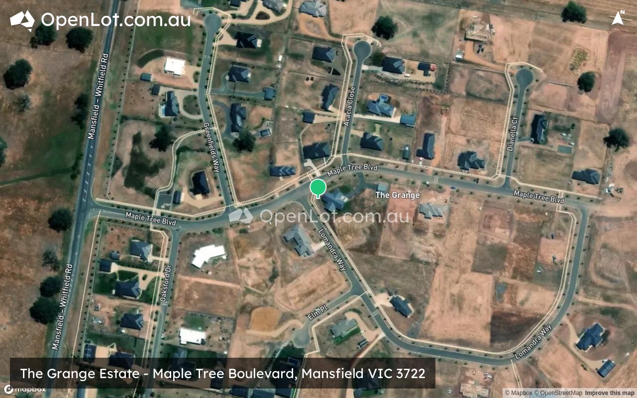 Satellite image for The Grange Estate - Maple Tree Boulevard, Mansfield VIC 3722