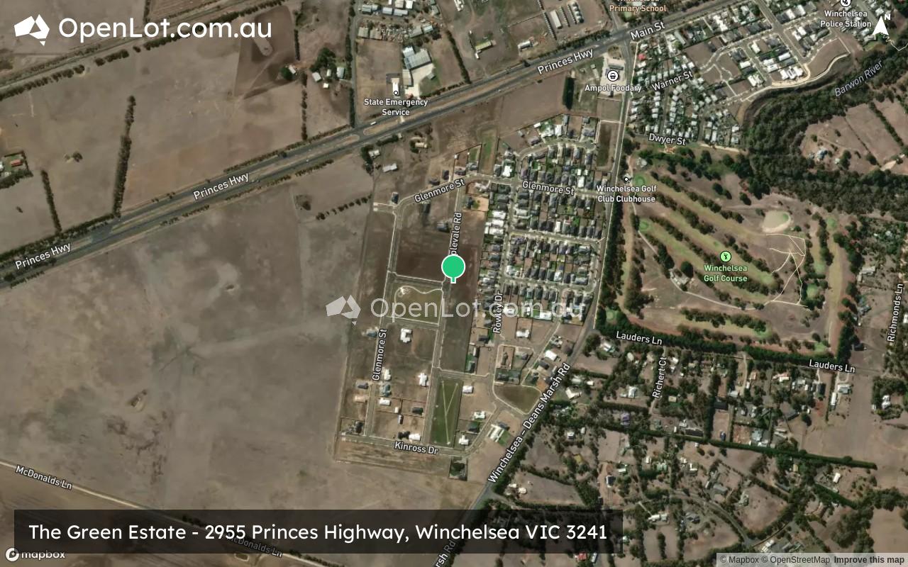 Satellite image for The Green Estate - 2955 Princes Highway, Winchelsea VIC 3241