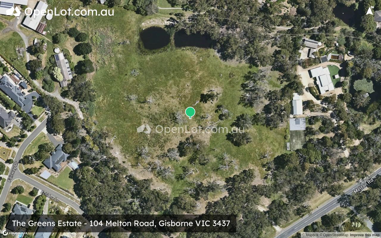 Satellite image for The Greens Estate - 104 Melton Road, Gisborne VIC 3437