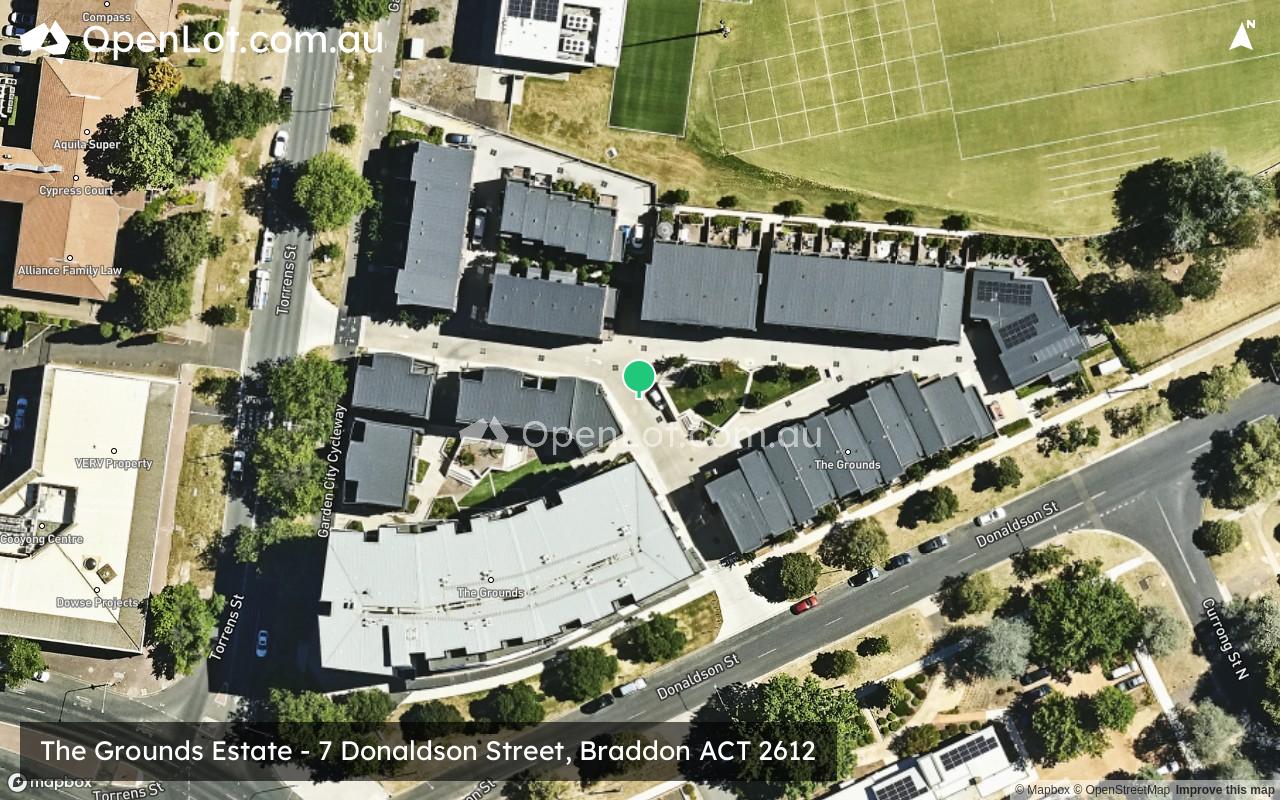 Satellite image for The Grounds Estate - 7 Donaldson Street, Braddon ACT 2612
