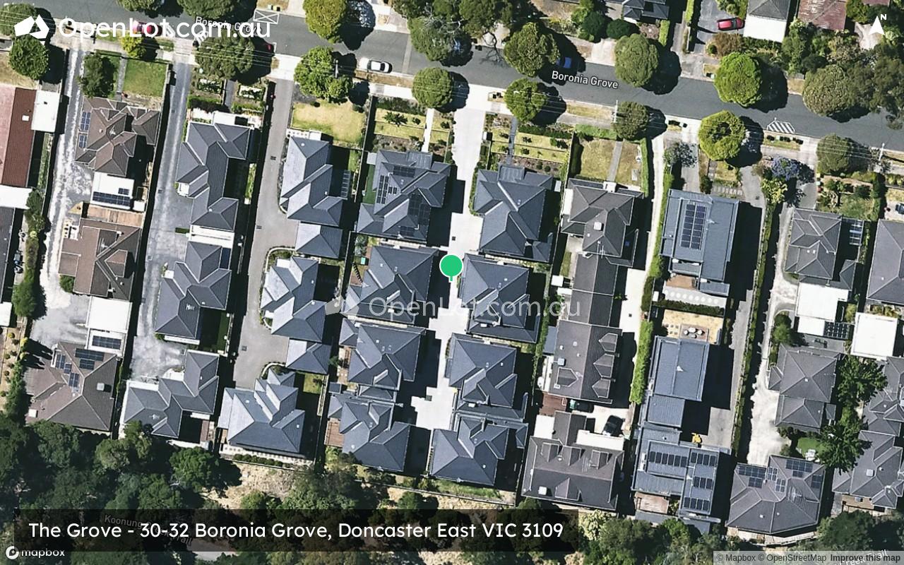 Satellite image for The Grove - 30-32 Boronia Grove, Doncaster East VIC 3109