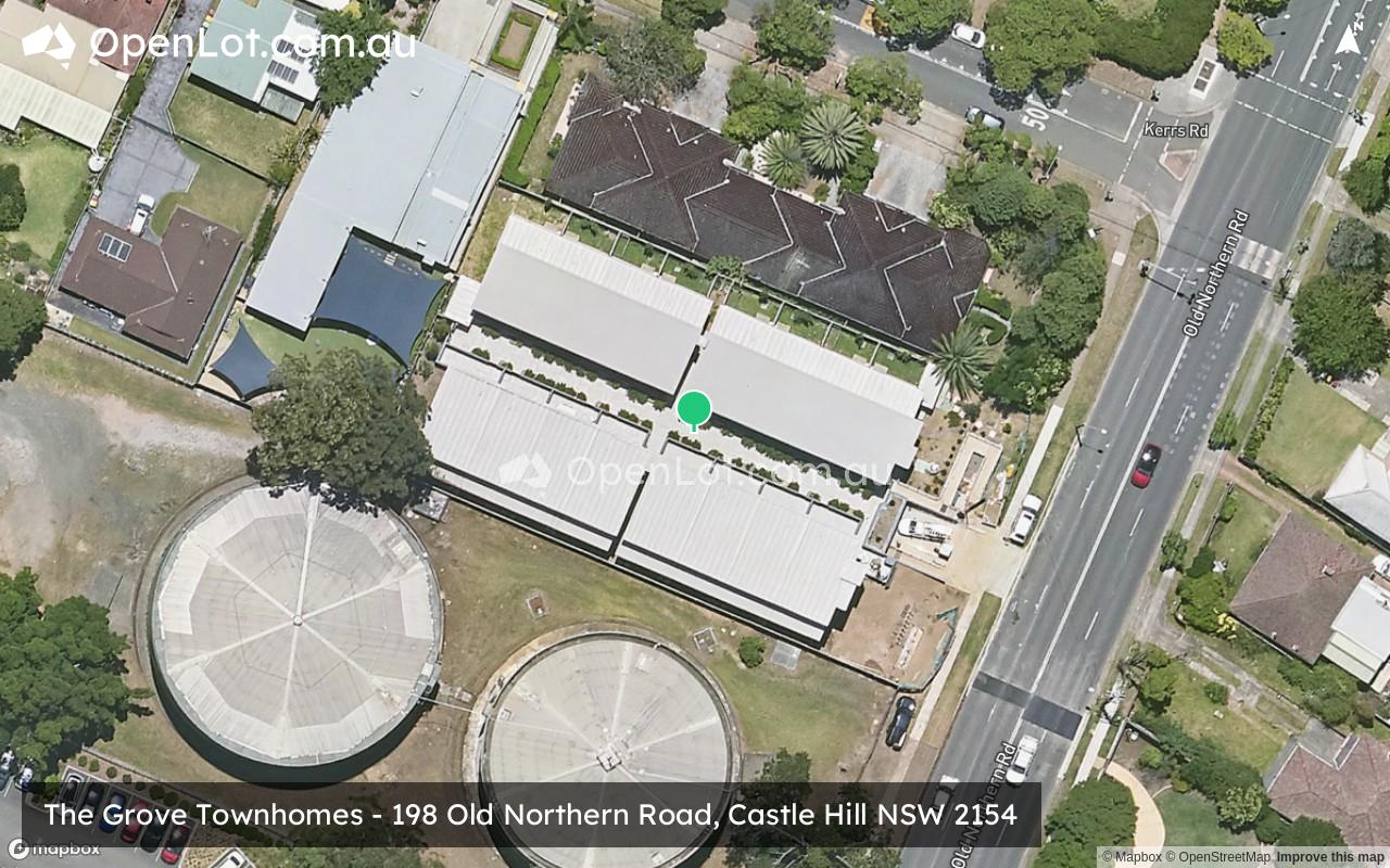 Satellite image for The Grove Townhomes - 198 Old Northern Road, Castle Hill NSW 2154