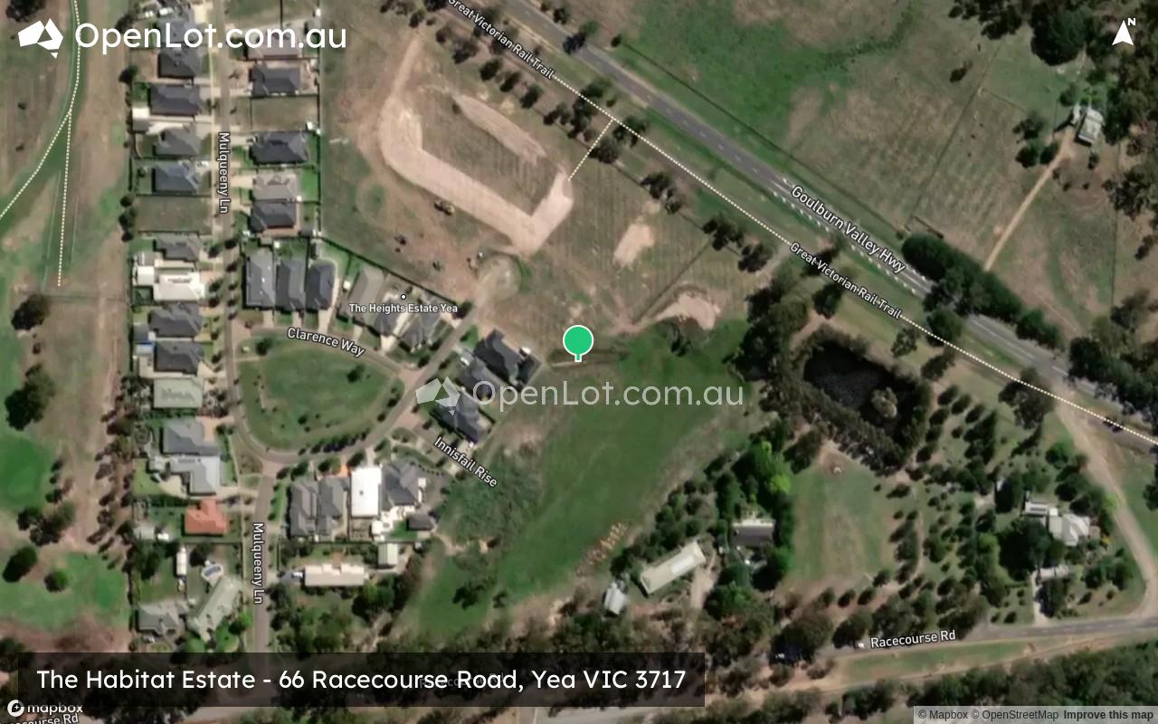 Satellite image for The Habitat Estate - 66 Racecourse Road, Yea VIC 3717