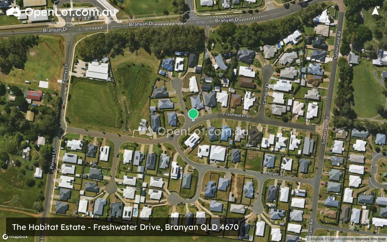 Satellite image for The Habitat Estate - Freshwater Drive, Branyan QLD 4670