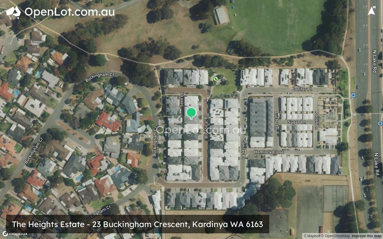 Satellite image for The Heights Estate - 23 Buckingham Crescent, Kardinya WA 6163
