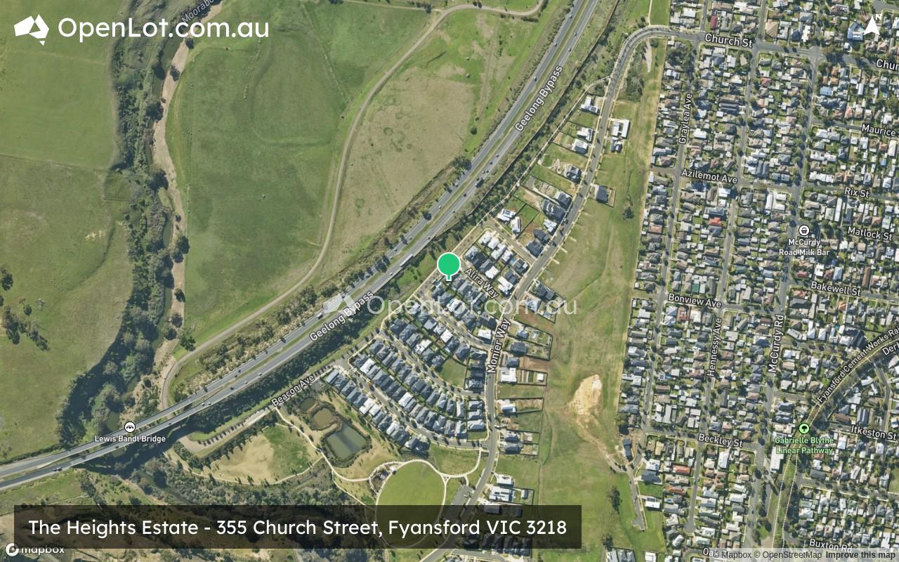 Satellite image for The Heights Estate - 355 Church Street, Fyansford VIC 3218