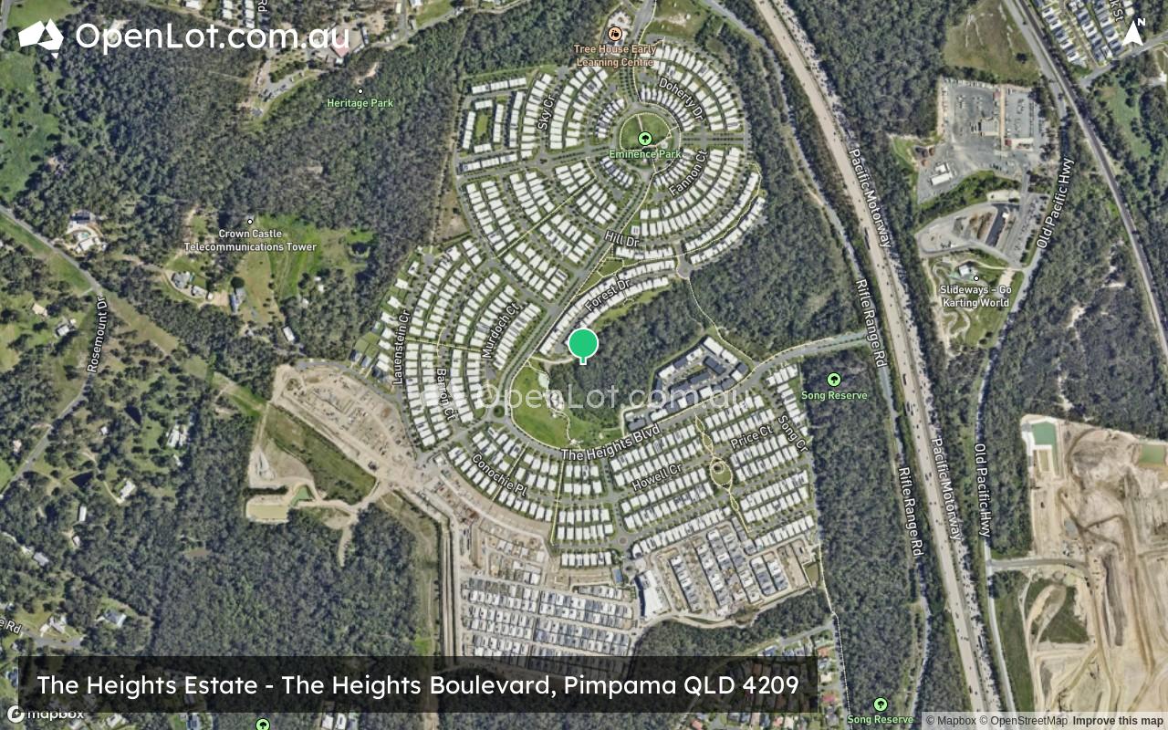 Satellite image for The Heights Estate - The Heights Boulevard, Pimpama QLD 4209