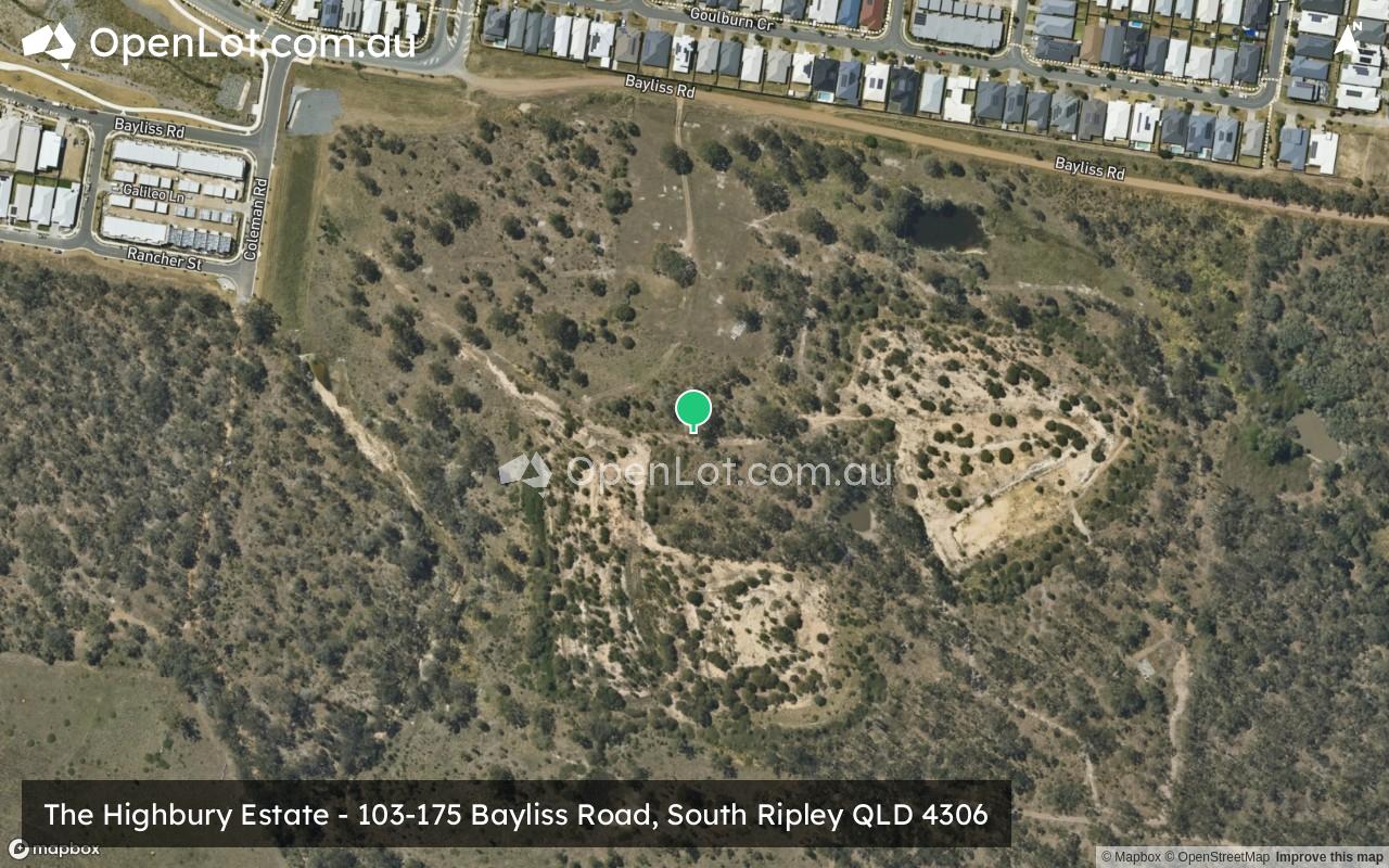Satellite image for The Highbury Estate - 103-175 Bayliss Road, South Ripley QLD 4306