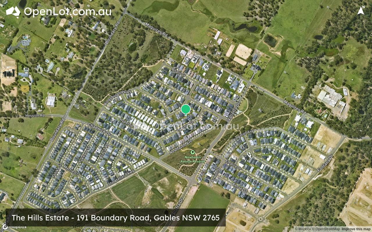Satellite image for The Hills Estate - 191 Boundary Road, Gables NSW 2765