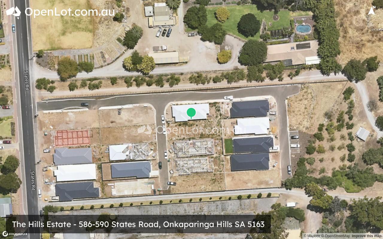 Satellite image for The Hills Estate - 586-590 States Road, Onkaparinga Hills SA 5163
