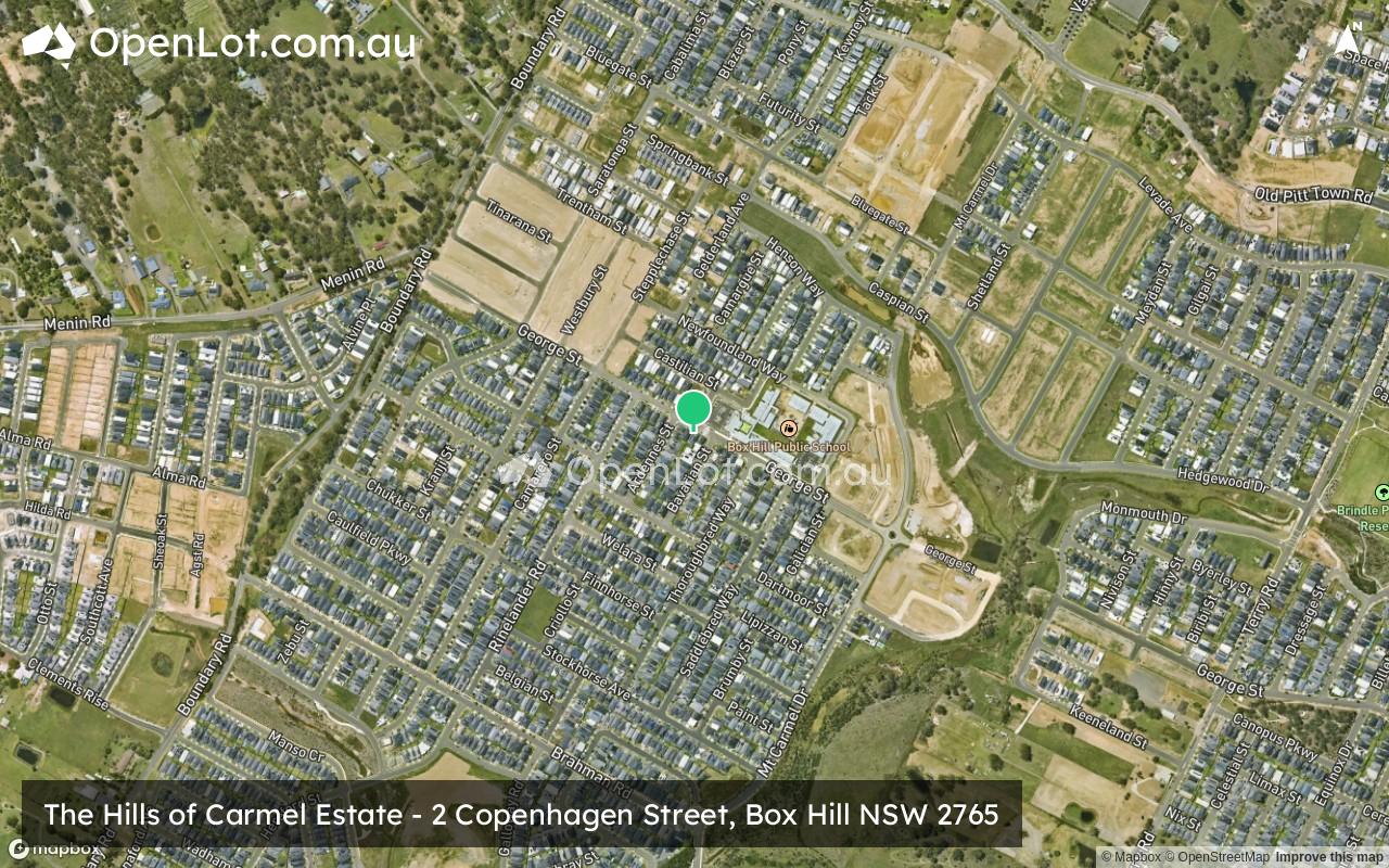 Satellite image for The Hills of Carmel Estate - 2 Copenhagen Street, Box Hill NSW 2765