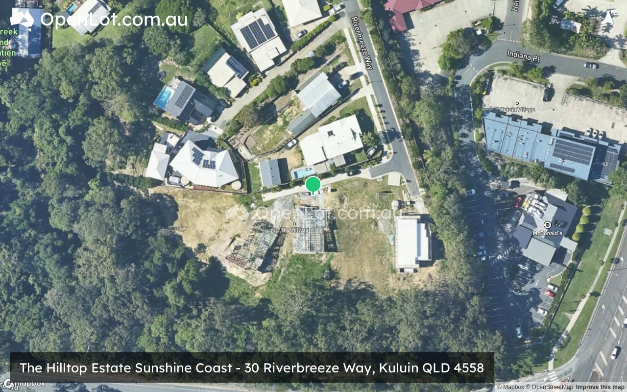 Satellite image for The Hilltop Estate Sunshine Coast - 30 Riverbreeze Way, Kuluin QLD 4558
