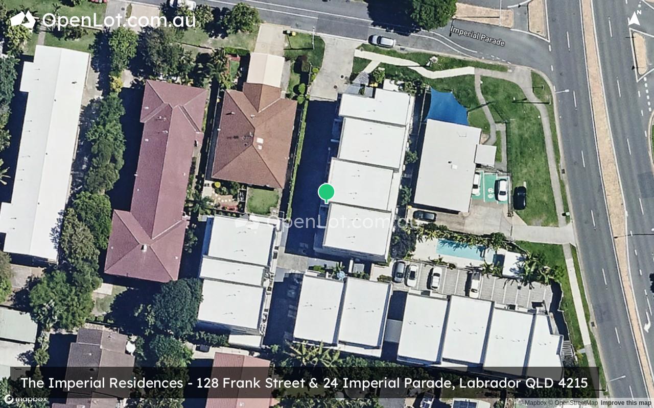 Satellite image for The Imperial Residences - 128 Frank Street & 24 Imperial Parade, Labrador QLD 4215