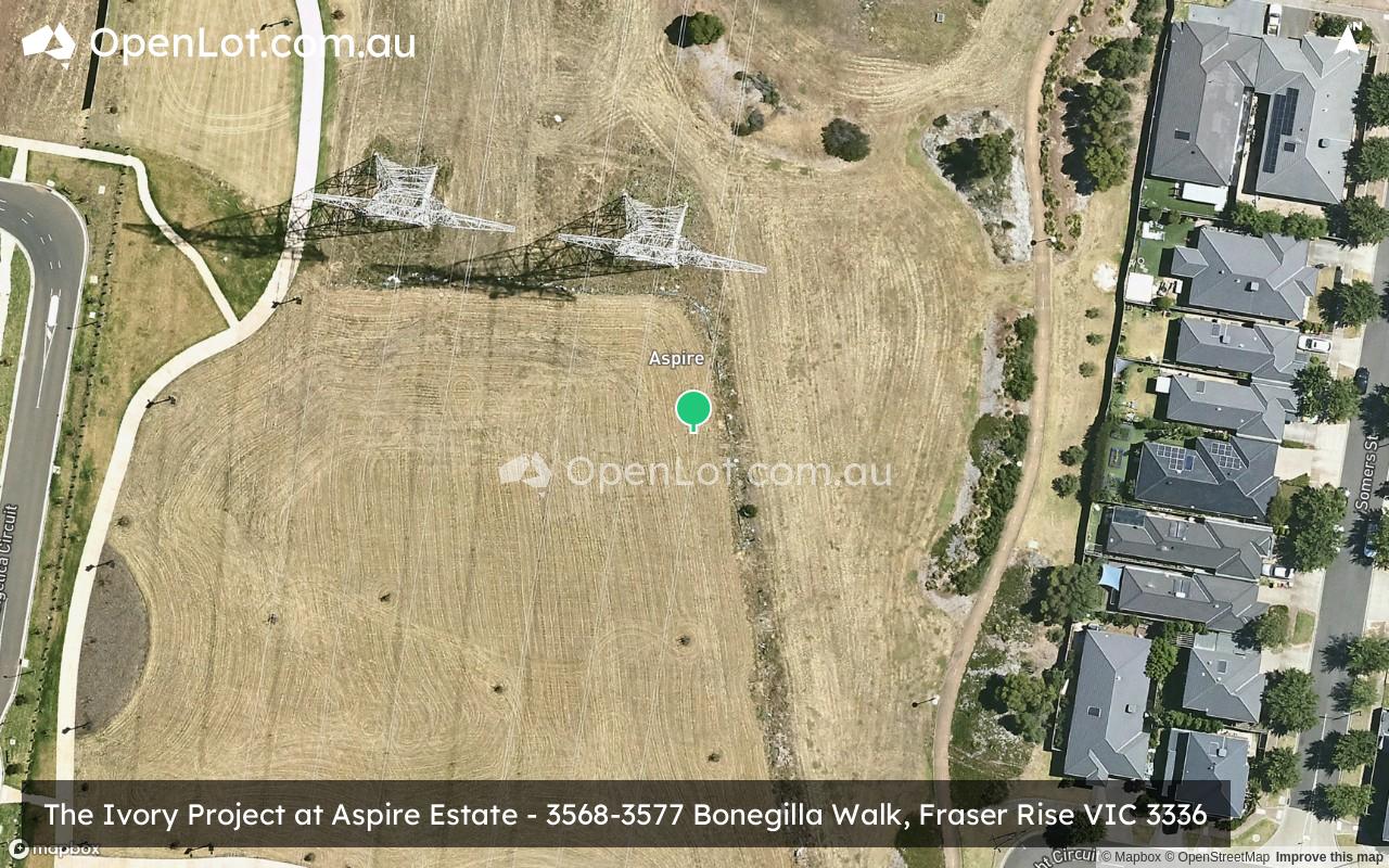 Satellite image for The Ivory Project at Aspire Estate - 3568-3577 Bonegilla Walk, Fraser Rise VIC 3336