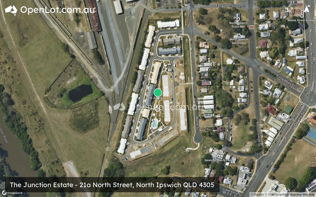 Satellite image for The Junction Estate - 21a North Street, North Ipswich QLD 4305