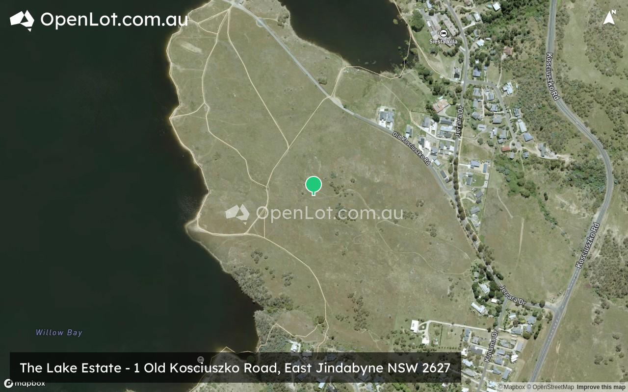 Satellite image for The Lake Estate - 1 Old Kosciuszko Road, East Jindabyne NSW 2627